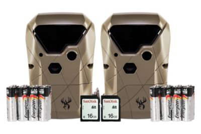 Wildgame Innovations 16 MP Kicker Lightsout Trail Cameras with Batteries and SD Cards, 2-Pack