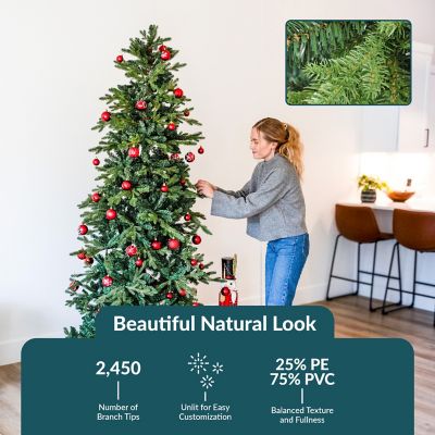 Image showing 7 th Sunnydaze Decor Slim and Stately Artificial Christmas Tree, 7 ft.