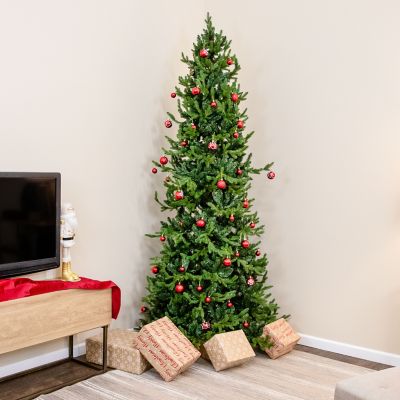 Image showing 7 th Sunnydaze Decor Slim and Stately Artificial Christmas Tree, 8 ft.