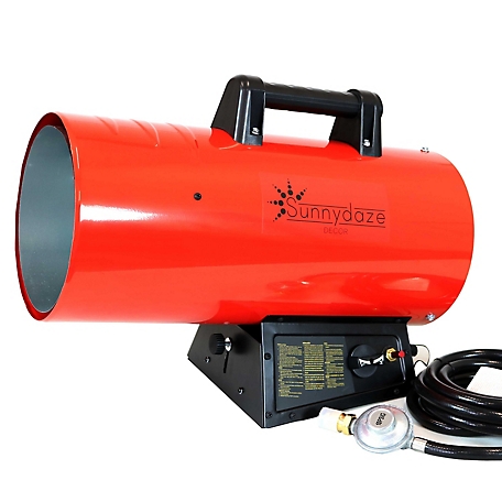Sunnydaze Decor 85,000 BTU Forced Air Propane Heater with Hose