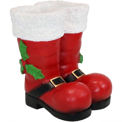 Sunnydaze Decor Santa Boots Holiday Statue Decoration, Indoor/Outdoor