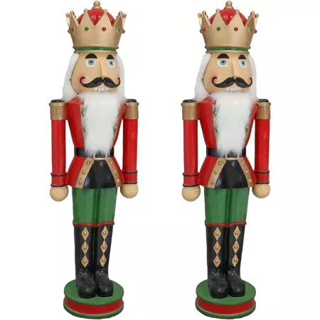 Sunnydaze Decor Matthias the Nutcracker Prince Christmas Statues 2-Pack Sculptures & Figurines