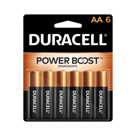 Duracell AA Coppertop Alkaline Batteries 6 Pack Batteries