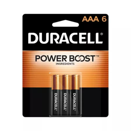 Duracell AAA Coppertop Alkaline Batteries 6 Pack Batteries