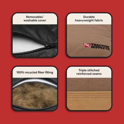 Image showing  Rectangular Water-Repellent Canvas Pillow Pet Bed, Large