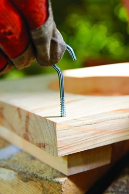 Image showing  35 lb. 0.192 in. x 3-3/8 in. Durasteel Ceiling Hook, Black Stitched