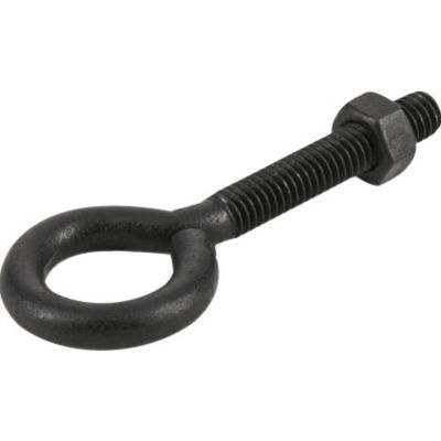 Image showing  5/16-18 x 3-1/2 in. Black Stitched Durasteel Eye Bolt with Nut