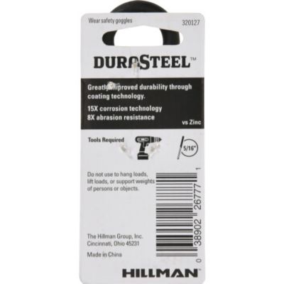 Image showing 5 th Hillman 5/16 18 x 3-1/2 in. Black Stitched Durasteel Eye Bolt with Nut