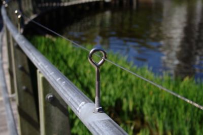 Image showing 6 th Hillman 5/16 18 x 3-1/2 in. Black Stitched Durasteel Eye Bolt with Nut