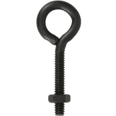 Image showing 5 th Hillman 1/4 20 x 2-1/2 in. Black Stitched Durasteel Eye Bolt with Nut