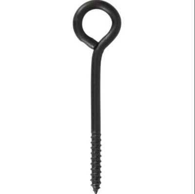 Image showing  1/4 in. x 3-3/4 in. Black Coated Durasteel Lag Eye Bolt