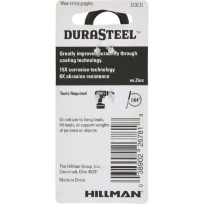 Image showing 5 th Hillman 1/4 in. x 3-3/4 in. Black Coated Durasteel Lag Eye Bolt