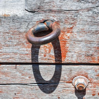 Image showing  5/16 in. x 4 in. Black Coated Durasteel Lag Eye Bolt