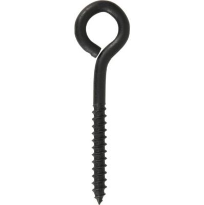 Image showing  5/16 in. x 4 in. Black Coated Durasteel Lag Eye Bolt