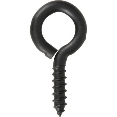 Image showing  0.263 in. x 2-5/8 in. Large Black Coated Durasteel Screw Eye Bolt
