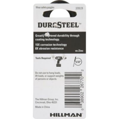 Image showing 5 th Hillman 0.263 in. x 2-5/8 in. Large Black Coated Durasteel Screw Eye Bolt