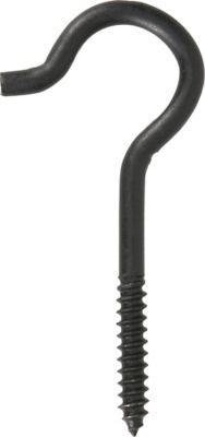 Image showing  60 lb. 1/4 in. x 4-1/4 in. Durasteel Screw Hook, Black Stitched