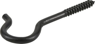 Image showing  60 lb. 1/4 in. x 4-1/4 in. Durasteel Screw Hook, Black Stitched