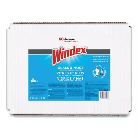 Windex 5 gal Window cleaner with Ammonia-D Bag-in-Box dispenser Glass Cleaner