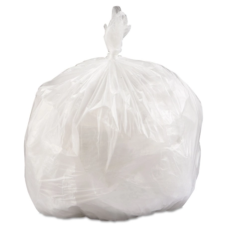 Inteplast Group 33 gal. High-Density Commercial Can Liners Value pk., 14 Microns, 33 in. x 39 in., Clear, 250-Pack