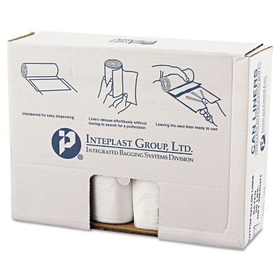 Inteplast Group 60 gal. High-Density Commercial Can Liners Value Pack, 14 Microns, 43 x 46in., Clear, 200-Pack