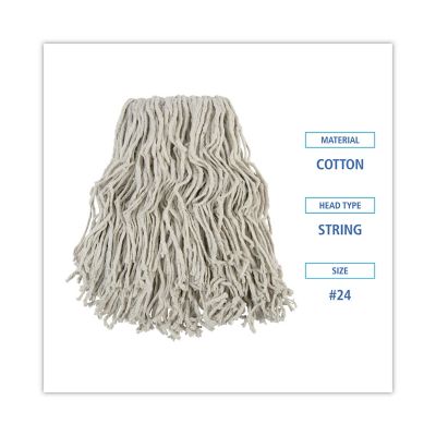 Image showing  Banded Cotton Mop Head, #24, White, 12-Pack