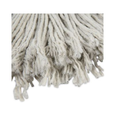Image showing 6 th Boardwalk Banded Cotton Mop Head, #24, White, 12-Pack