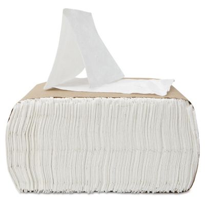 Image showing  Low-Fold 1-Ply Dispenser Napkins, 7 in. x 12 in., White, 8,000 pc.