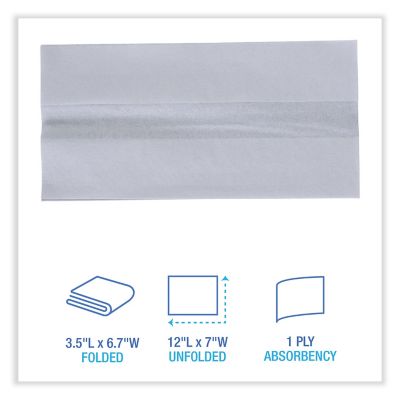 Image showing  Tall-Fold Dispenser Napkins, 12 in. x 7 in., White, 10,000 pc.