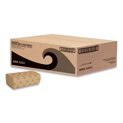 Image showing  Multi-Fold Paper Towels, 9 in. x 9-9/20 in., 16-Pack, Natural, 250 Towels/Pack