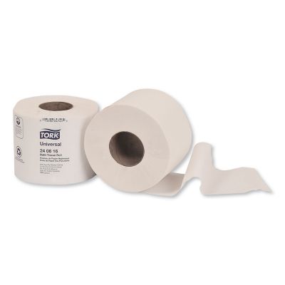 Tork Universal Bath Tissue, Septic Safe, 2 Ply, 616 Sheets, White, Pack of 48 Rolls