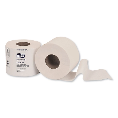 Tork Universal Bath Tissue, Septic Safe, 2-Ply, White, 616 Sheets/Roll, 48 Rolls