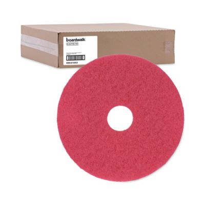 Image showing  16 in. Buffing Floor Pads, Red, 5-Pack