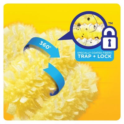 Image showing  Heavy-Duty Dust Lock Fiber Hand Duster Refills, Yellow, 6-Pack