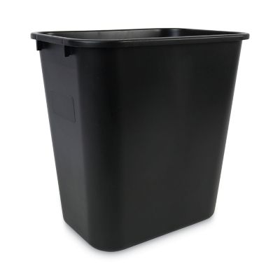 Boardwalk 28 qt. Soft-Sided Waste Basket, Black, Plastic