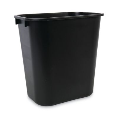 Boardwalk 14 qt. Soft-Sided Waste Basket, Black, Plastic