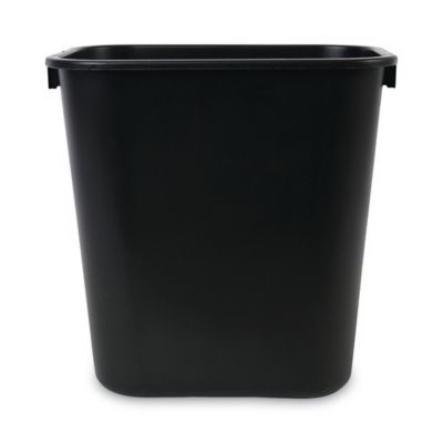 Image showing  14 qt. Soft-Sided Plastic Waste Basket, Black
