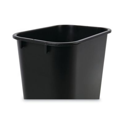 Image showing  14 qt. Soft-Sided Plastic Waste Basket, Black