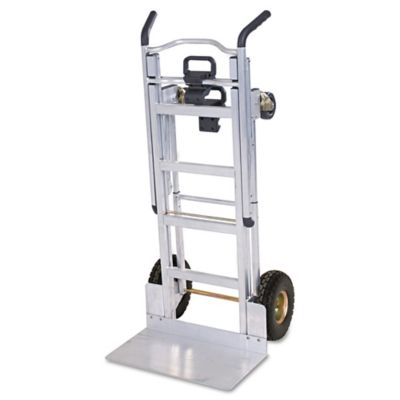 COSCO 800-1,000 lb. Capacity 3-in-1 Convertible Hand Truck, 21.06 in. x 21.85 in. x 48.03 in., Aluminum