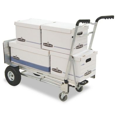 Image showing 5 th COSCO 1,000 lb./800 lb. Capacity 2-Wheel 3-in-1 Convertible Hand Truck, 21.06 in. x 21.85 in. x 48.03 in., Aluminum