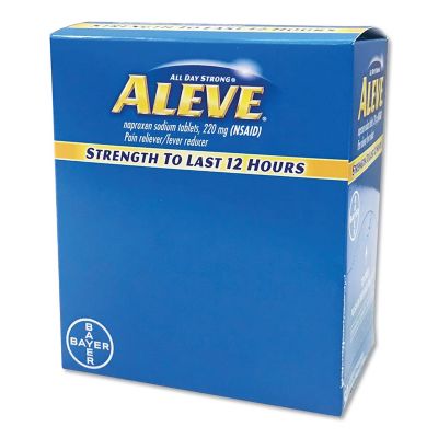 Aleve Pain Reliever Tablets, 50 Packs per Box
