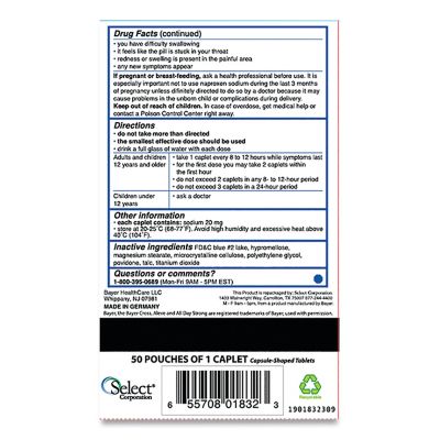 Image showing  Pain Reliever Tablets, 50 Packs per Box