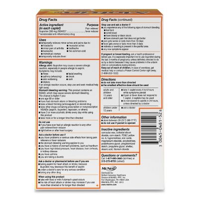 Image showing  Ibuprofen Pain Reliever Tablets, 2 Per Pack, 50-Pack