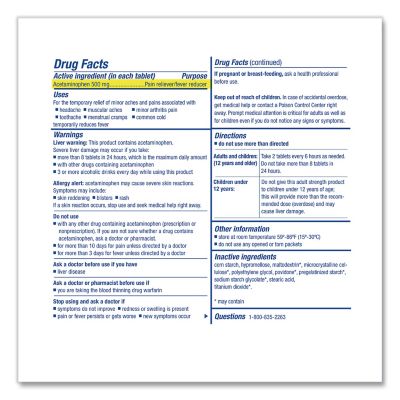 Image showing  Non Aspirin Acetaminophen Medication, 50-Pack