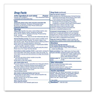 Image showing  Ibuprofen Pain Reliever Medication, 50-Pack, 200 mg