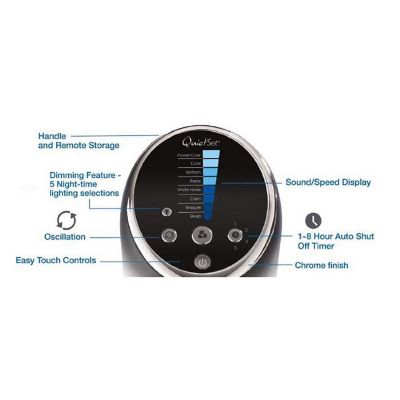 Image showing  40 in. 8-Speed Quietset Whole-Room Tower Fan, 14 CFM, Black