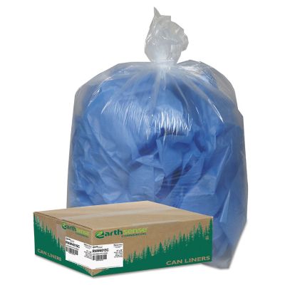 Earthsense Commercial 33 gal. Linear Low Density Clear Recycled Can Liners, 33 in. x 39 in., 100 ct.