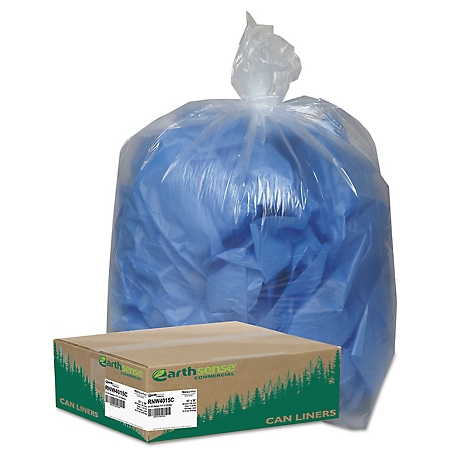 Earthsense Commercial 33 gal. Linear Low Density Clear Recycled Can Liners, 33 in. x 39 in., 100 ct.