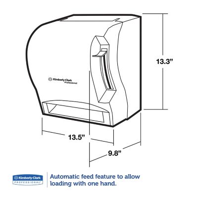Image showing  Lev-R-Matic Roll Paper Towel Dispenser, 13-3/10 in. x 9-4/5 in. x 13-1/2 in., Smoke
