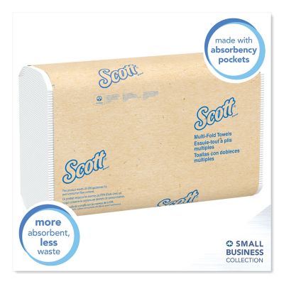 Scott Multi-Fold Paper Towels, Absorbency Pockets, 9-2/5 in. x 9-1/5 in., White, 250 ct.